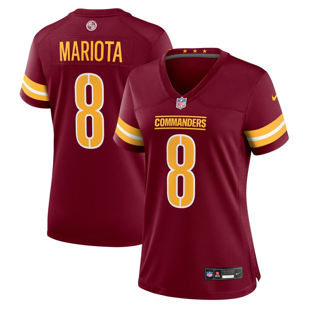 Marcus Mariota Washington Commanders Women's Team Jersey - Burgundy