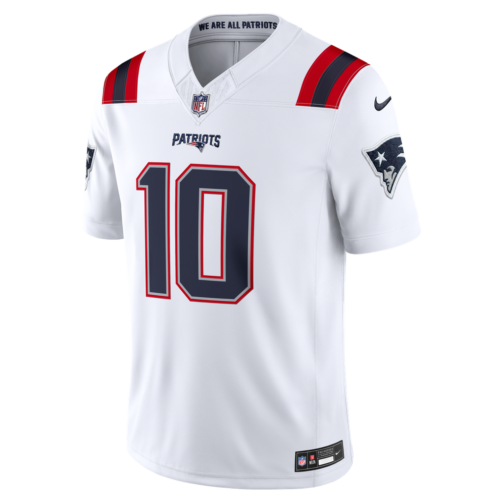 Drake Maye New England Patriots Stitched Jersey - White