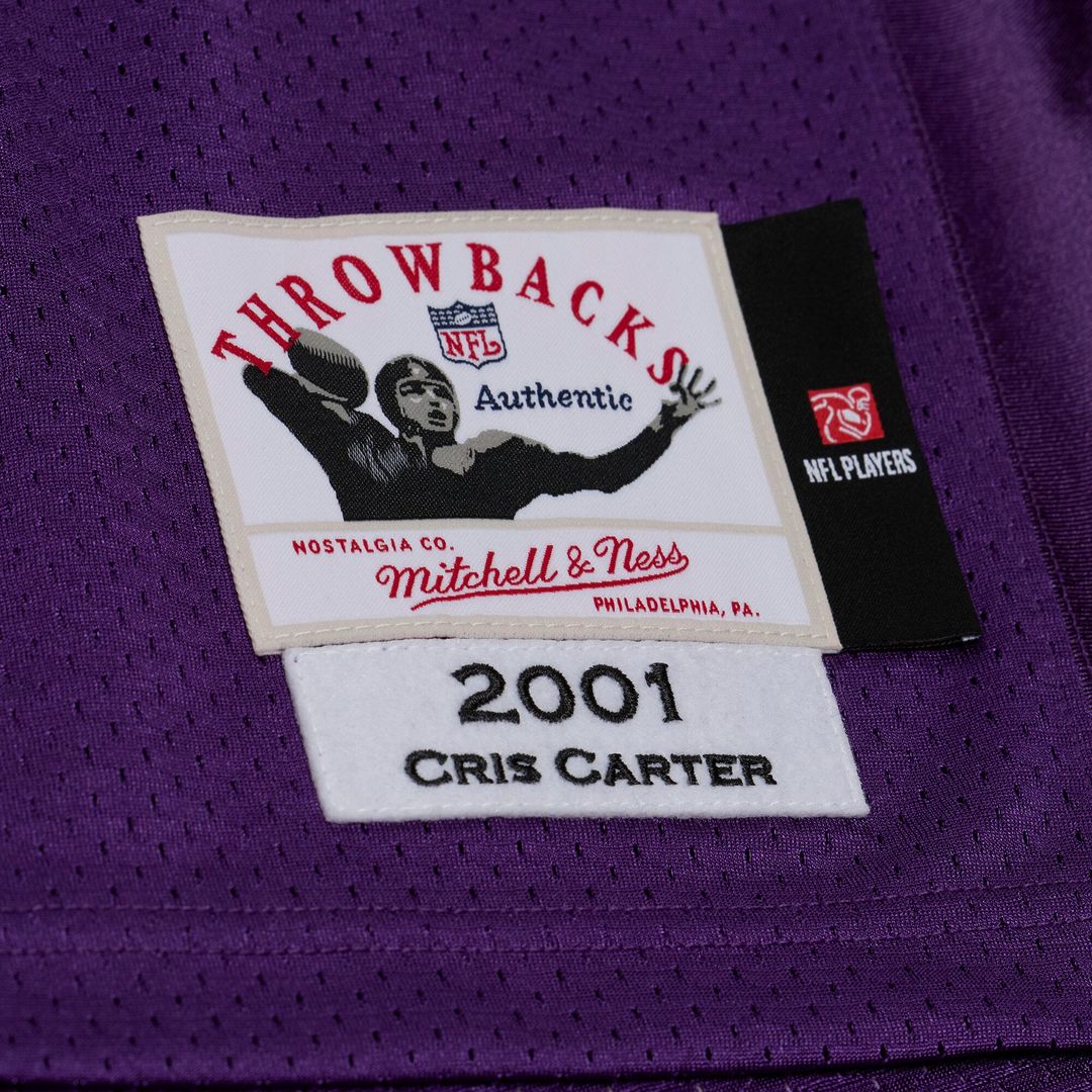 Cris Carter Minnesota Vikings 2001 Authentic Throwback Jersey - Purple