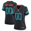 Miami Dolphins Women's Rivalries Collection Custom Jersey - Navy