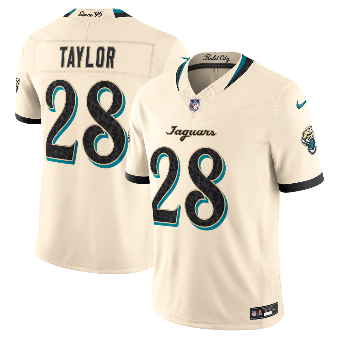 Fred Taylor Jacksonville Jaguars 2026 Rivalries Collection Stitched Jersey - Natural