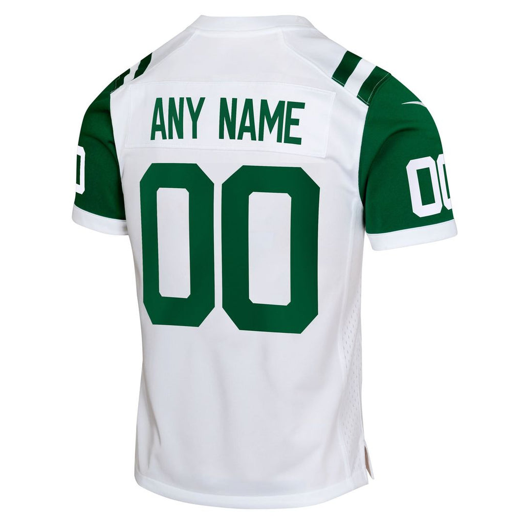 New York Jets Youth Classic Alternate Custom Jersey - White