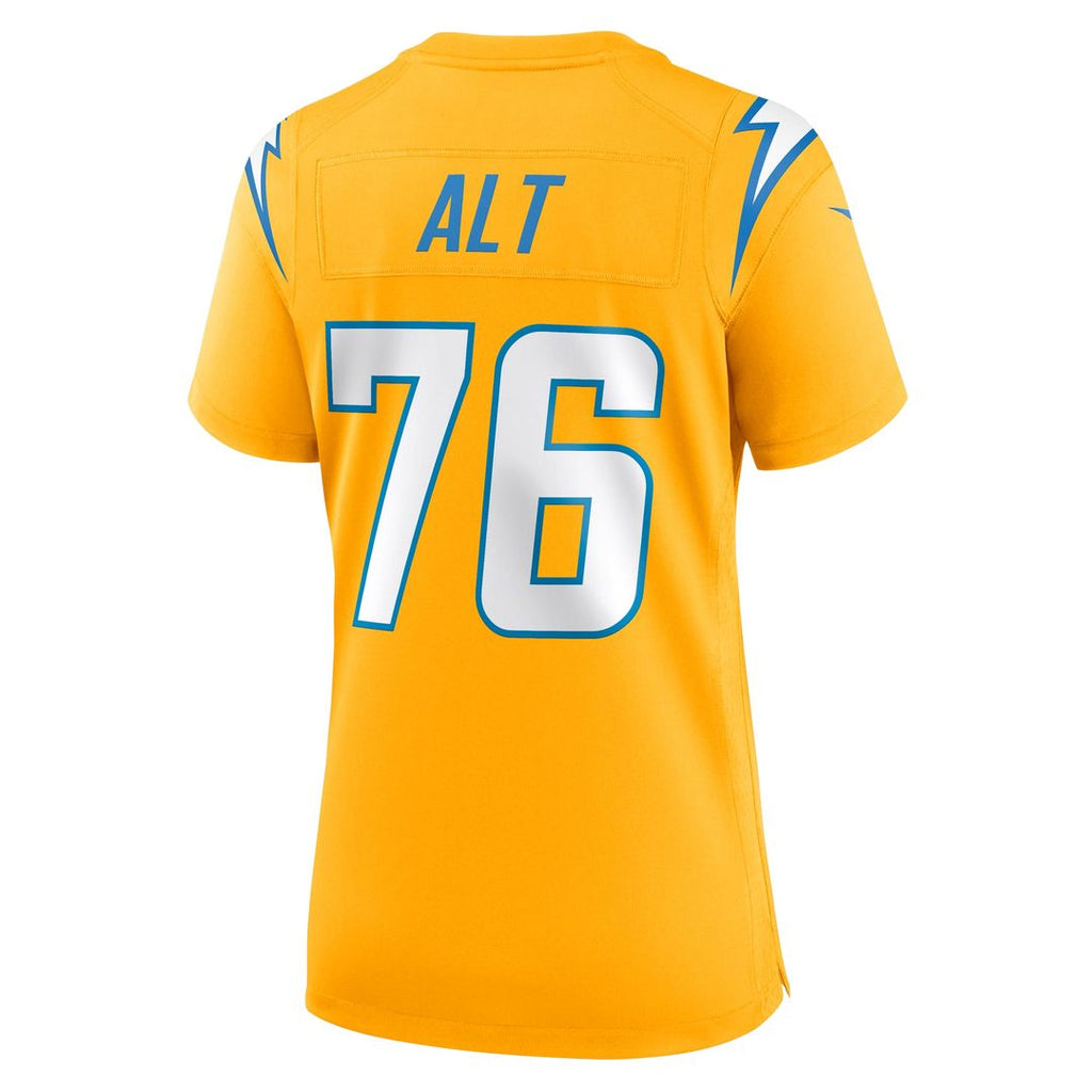 Joe Alt Los Angeles Chargers Women's Alternate Charger Power Jersey - Gold