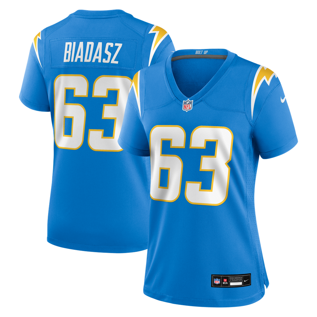 Tyler Biadasz Los Angeles Chargers Women's Team Jersey - Powder Blue