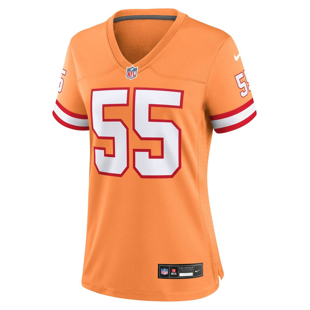 Derrick Brooks Tampa Bay Buccaneers Women's Throwback Jersey - Orange