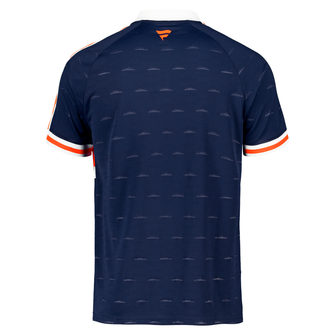 Denver Broncos Youth Football x Football Collared Fan Top - Navy