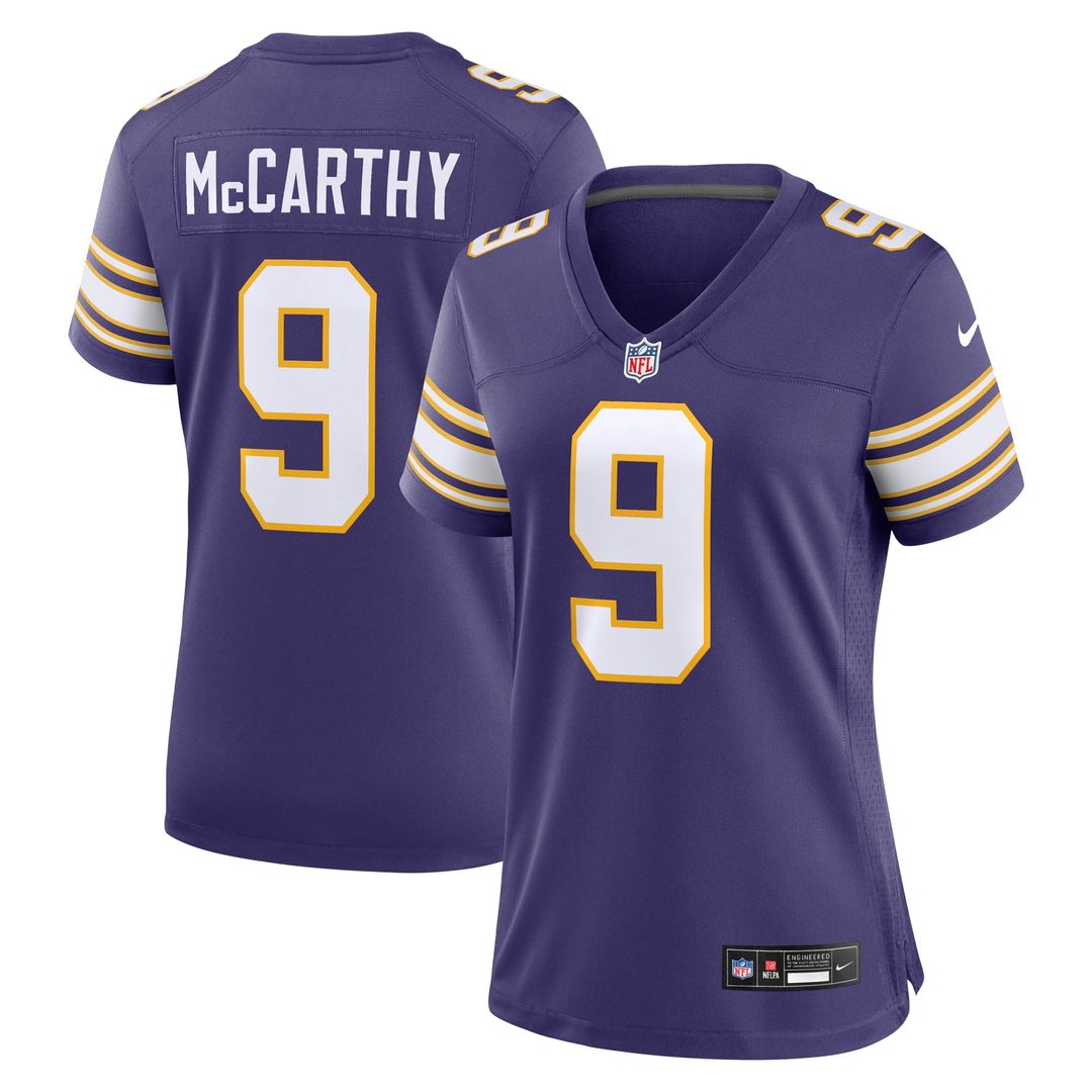 J.J. McCarthy Minnesota Vikings Women's 2nd Alternate Player Jersey - Purple