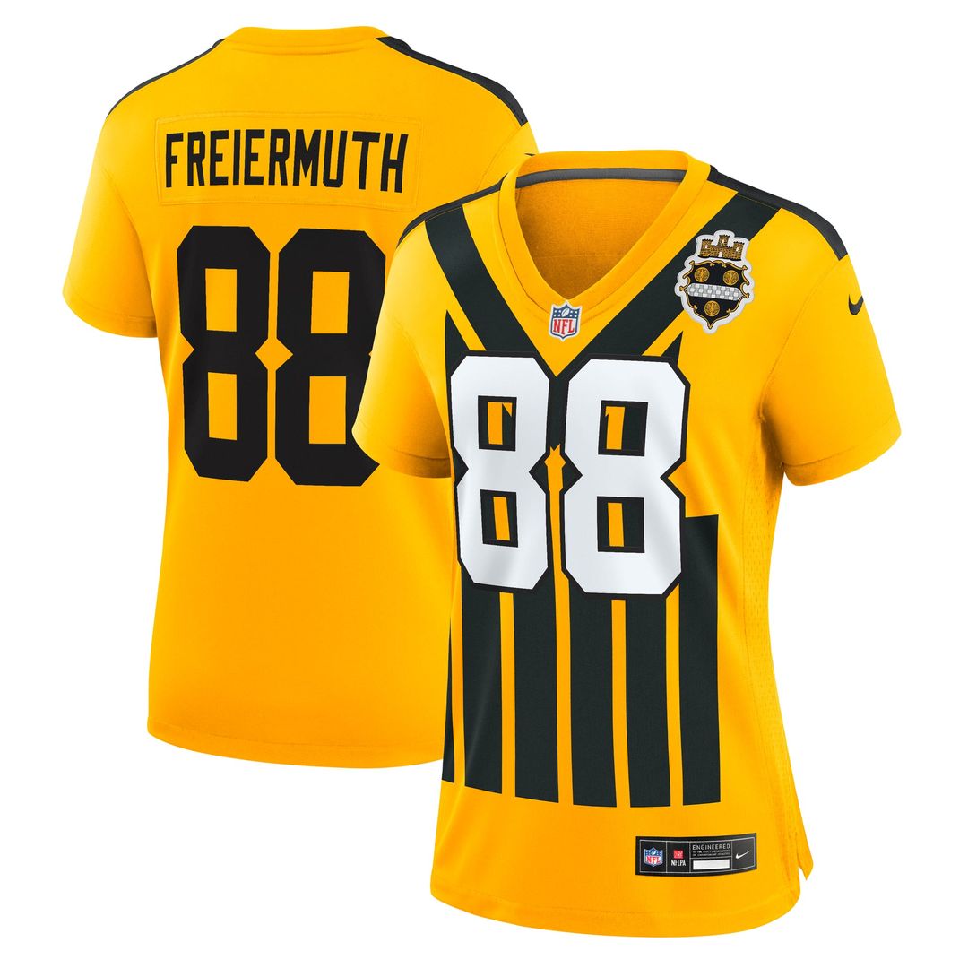 Pat Freiermuth Pittsburgh Steelers Women's Alternate 1933 Throwback Jersey - Gold