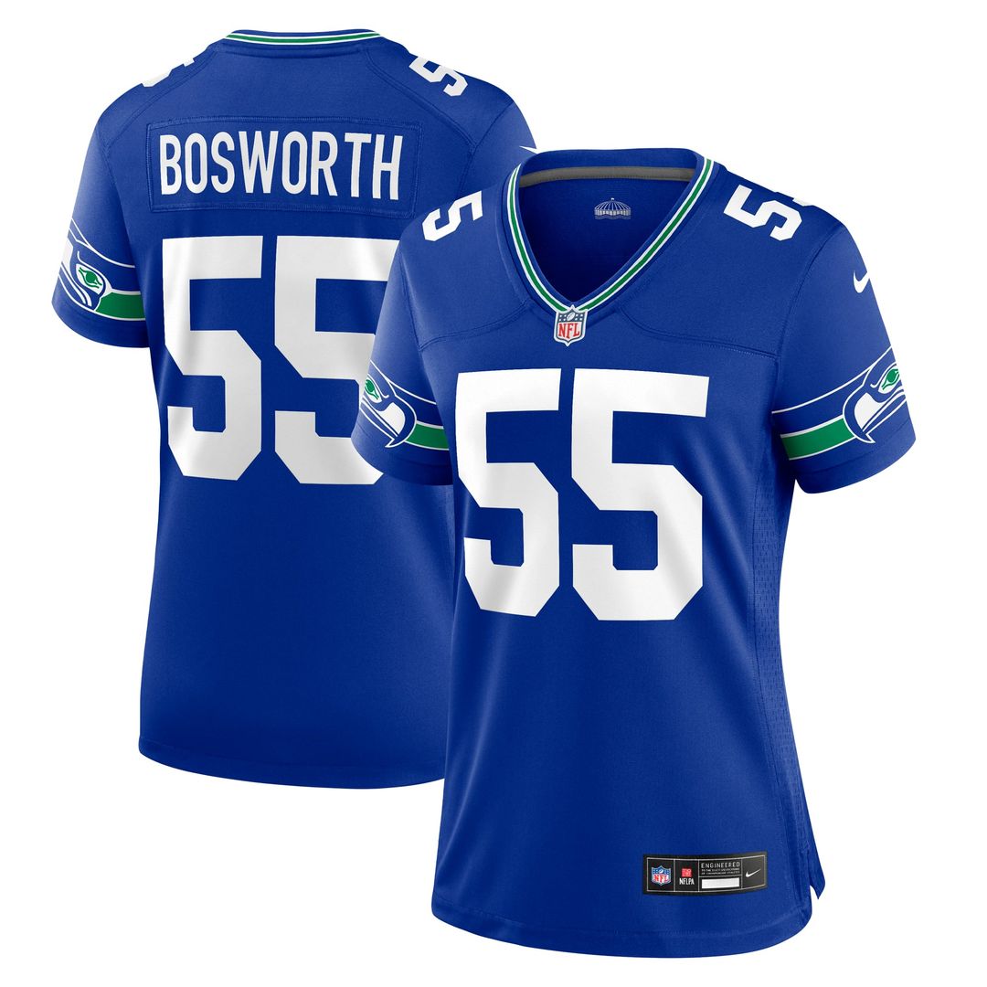 Brian Bosworth Seattle Seahawks Women's Throwback Retired Player Jersey - Royal