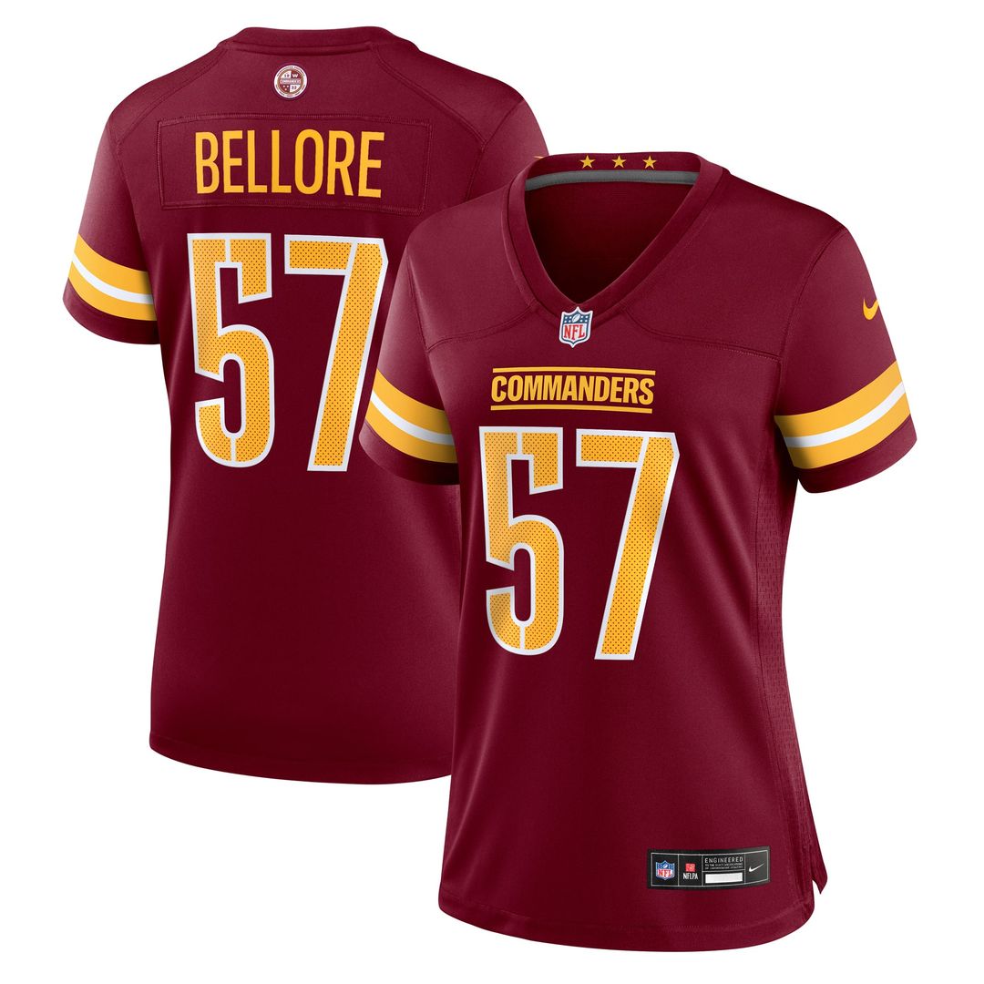 Nick Bellore Washington Commanders Women's Team Jersey - Burgundy