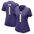Number 1 Mom Baltimore Ravens Women's Jersey - Purple