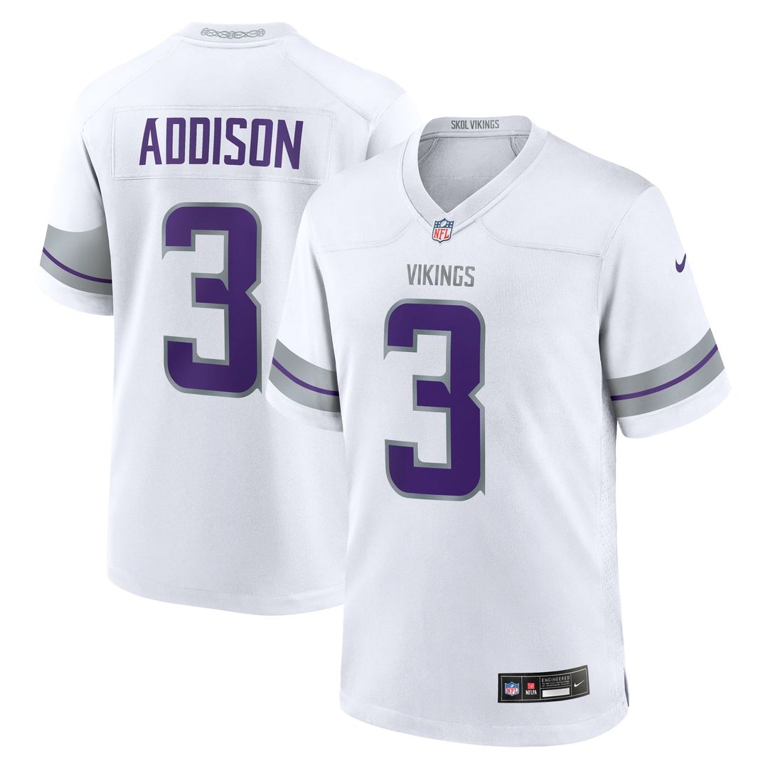 Addison Minnesota Vikings Alternate Jersey - White