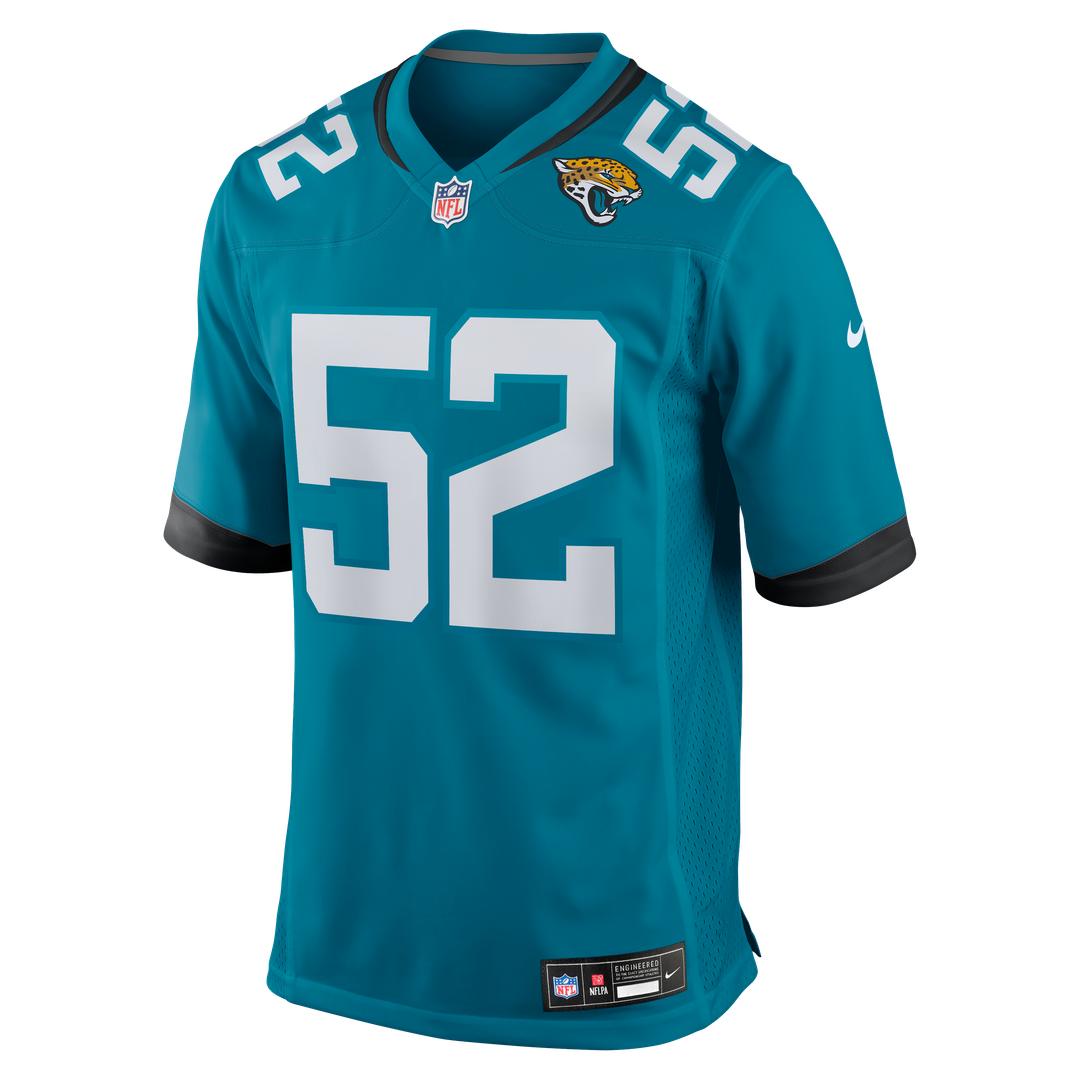 DaVon Hamilton Jacksonville Jaguars Jersey - Teal