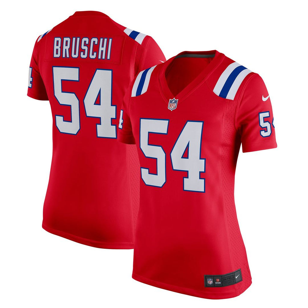 Tedy Bruschi New England Patriots Women's Retired Jersey - Red