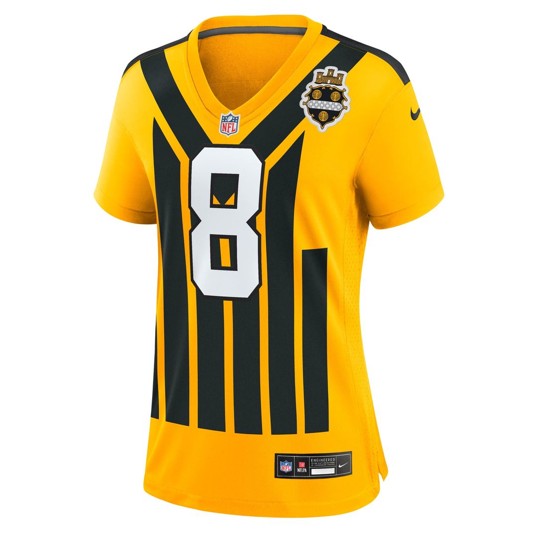 Aaron Rodgers Pittsburgh Steelers Women's Alternate 1933 Throwback Jersey - Gold