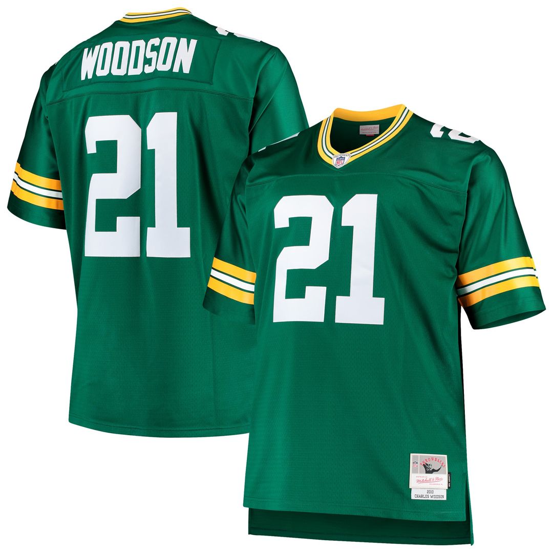Charles Woodson Green Bay Packers Big & Tall 2010 Retired Player Jersey - Green