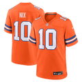 Bo Nix Denver Broncos Mile High Collection 1977 Throwback Player Jersey - Orange