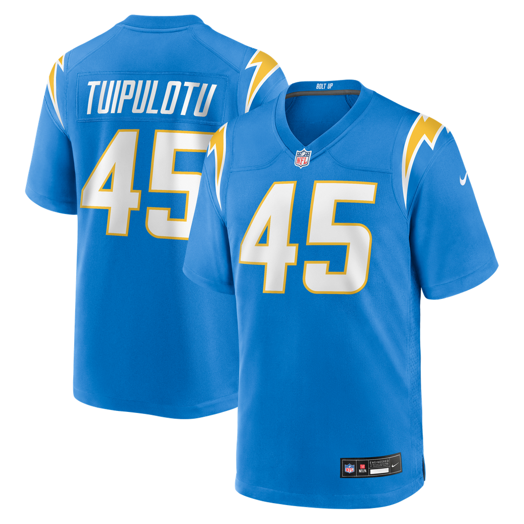 Tuli Tuipulotu Los Angeles Chargers Team Jersey - Powder Blue