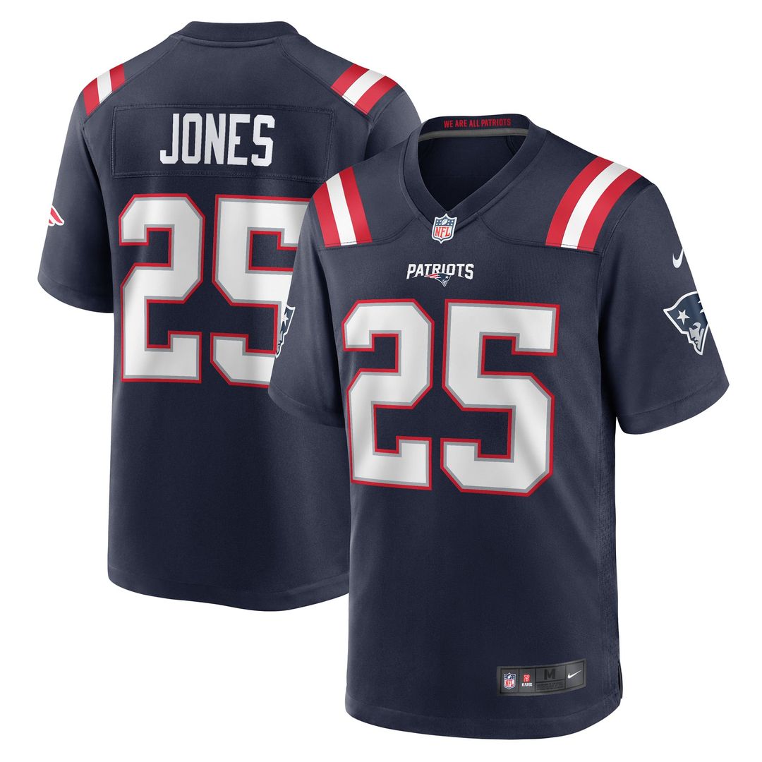 Marcus Jones New England Patriots Jersey - Navy
