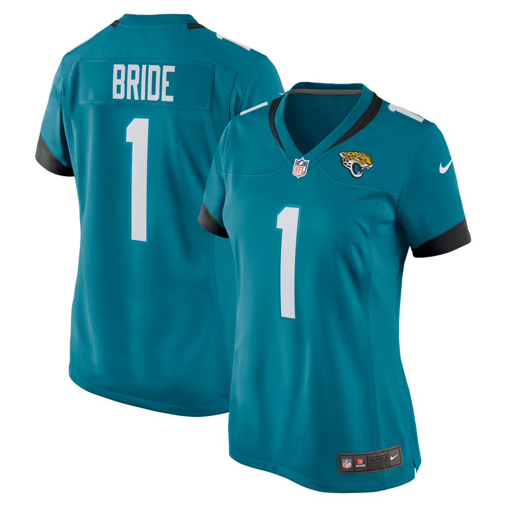 Number 1 Bride Jacksonville Jaguars Women's Jersey - Teal