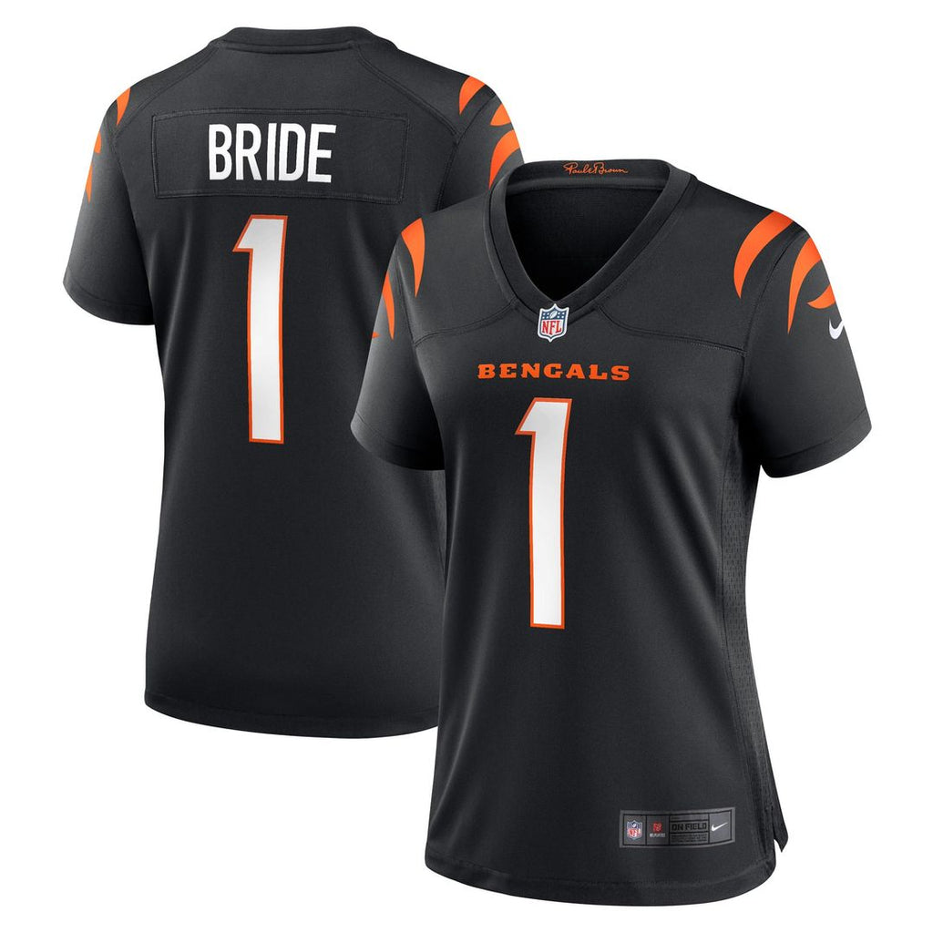 Number 1 Bride Cincinnati Bengals Women's Jersey - Black