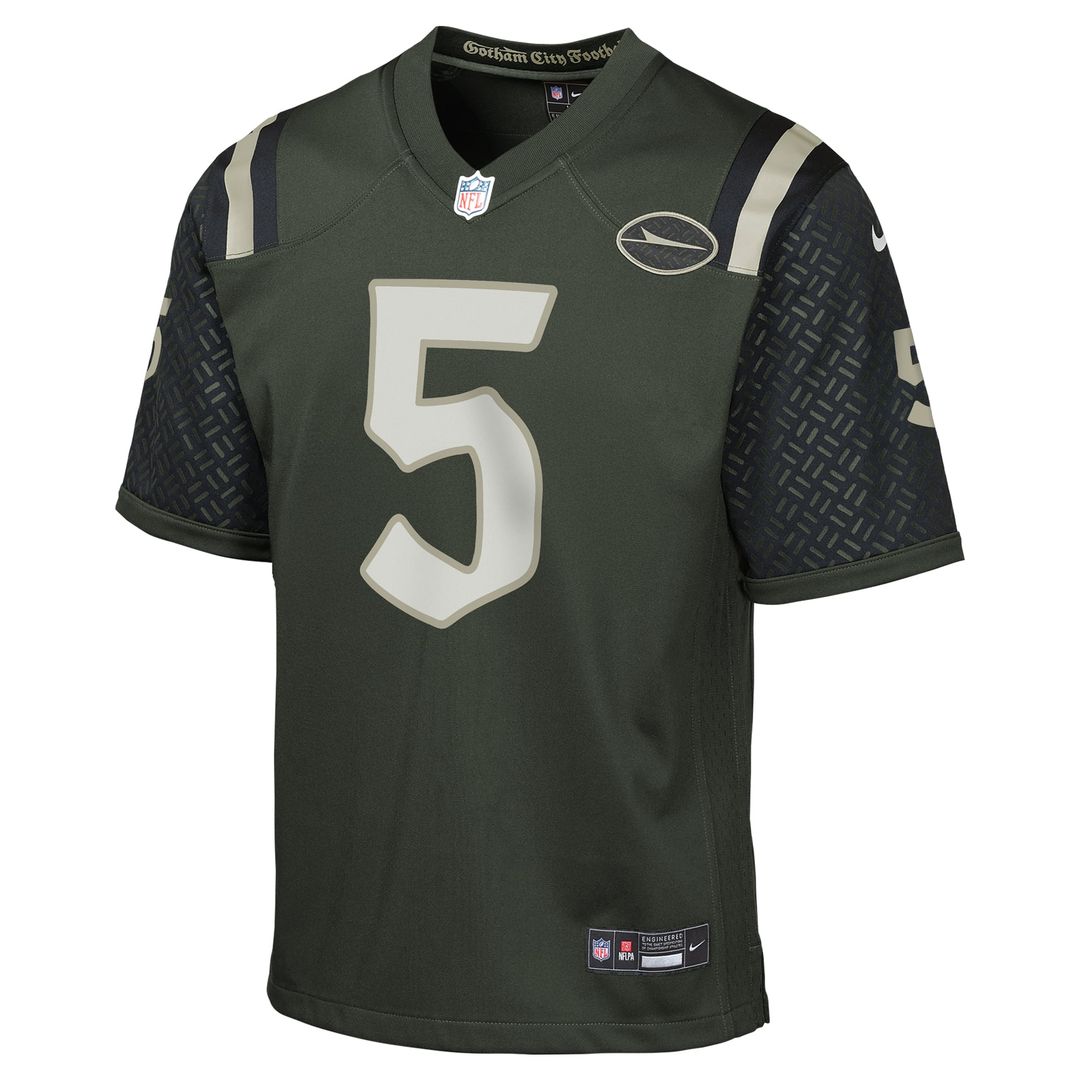 Garrett Wilson New York Jets Youth 2025 Rivalries Collection Jersey - Gotham Green