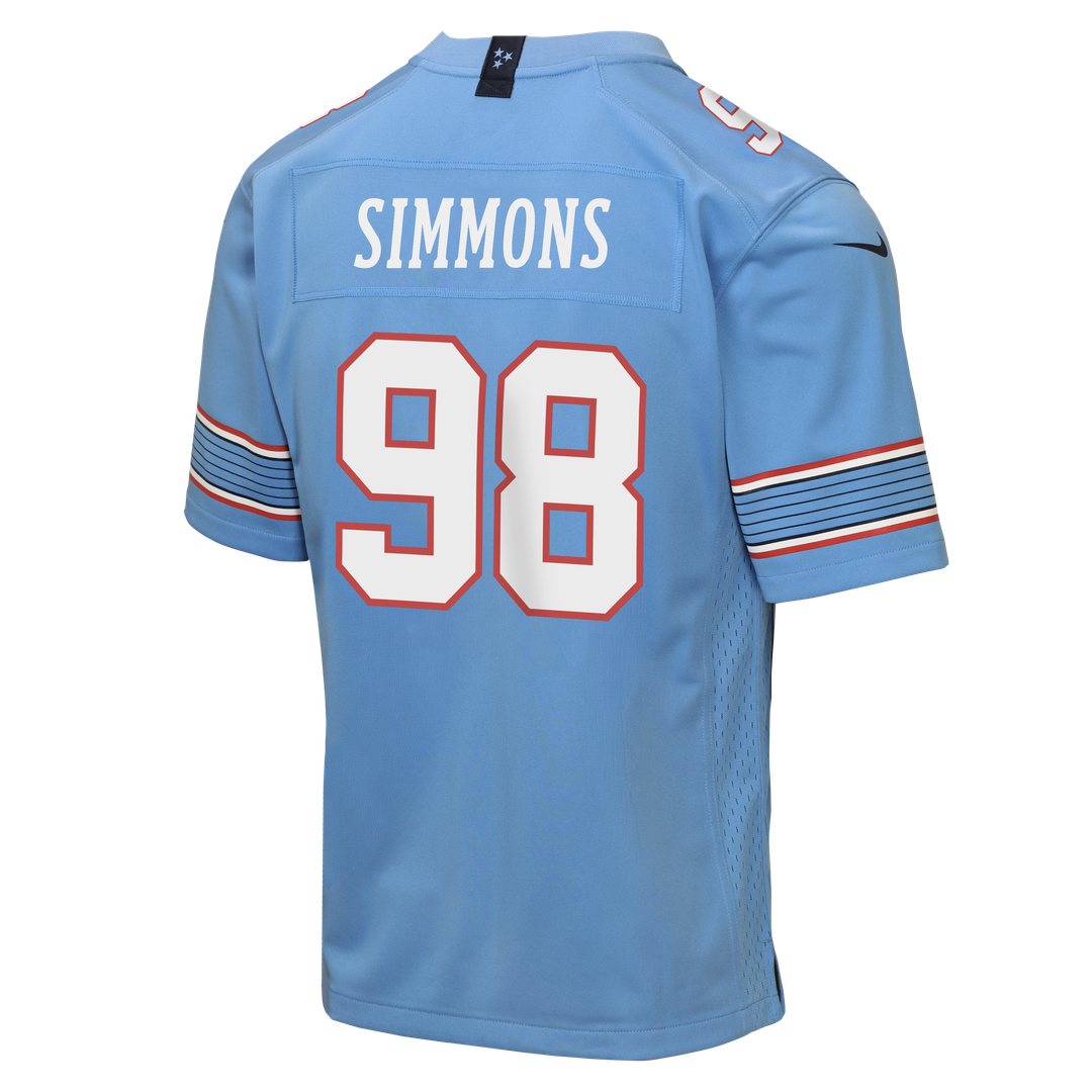 Jeffery Simmons Tennessee Titans Youth Jersey - Light Blue