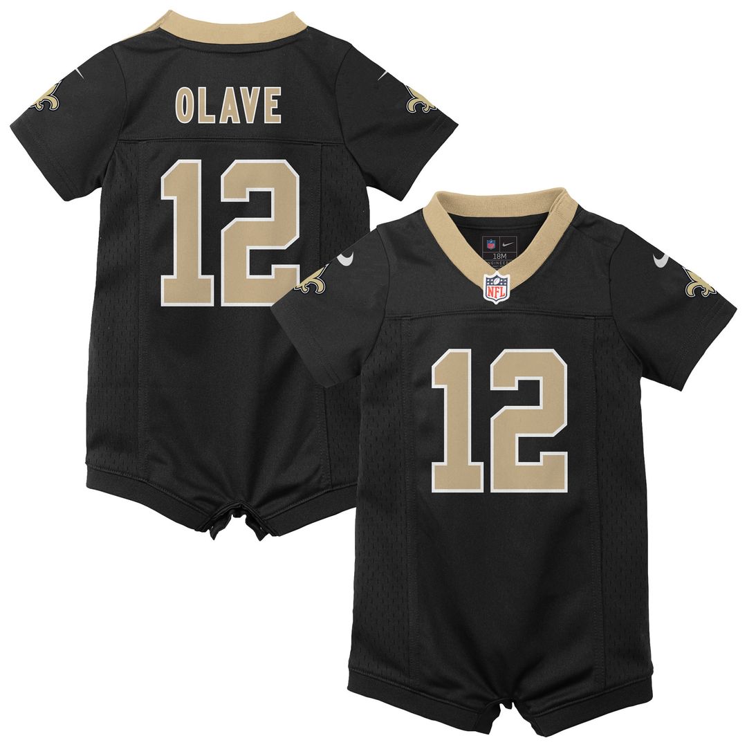 Chris Olave New Orleans Saints Newborn Romper Jersey - Black