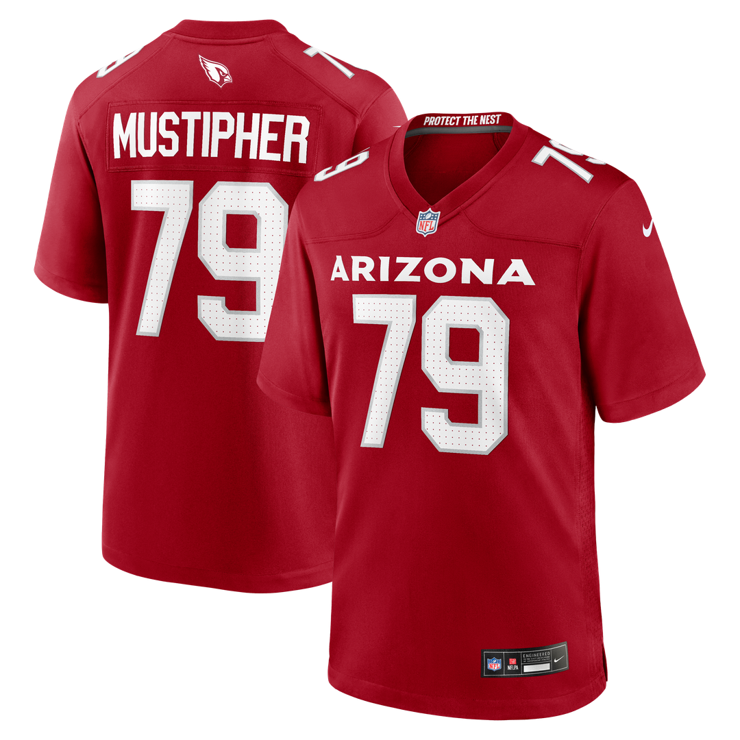 PJ Mustipher Arizona Cardinals Team Jersey - Cardinal