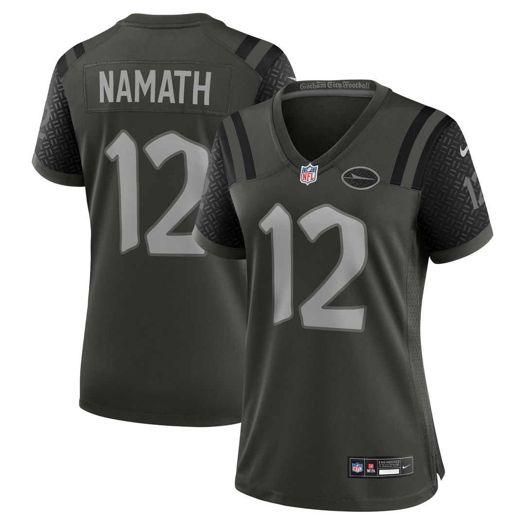 Joe Namath New York Jets Women's Rivalries Collection Retired Player Jersey - Green