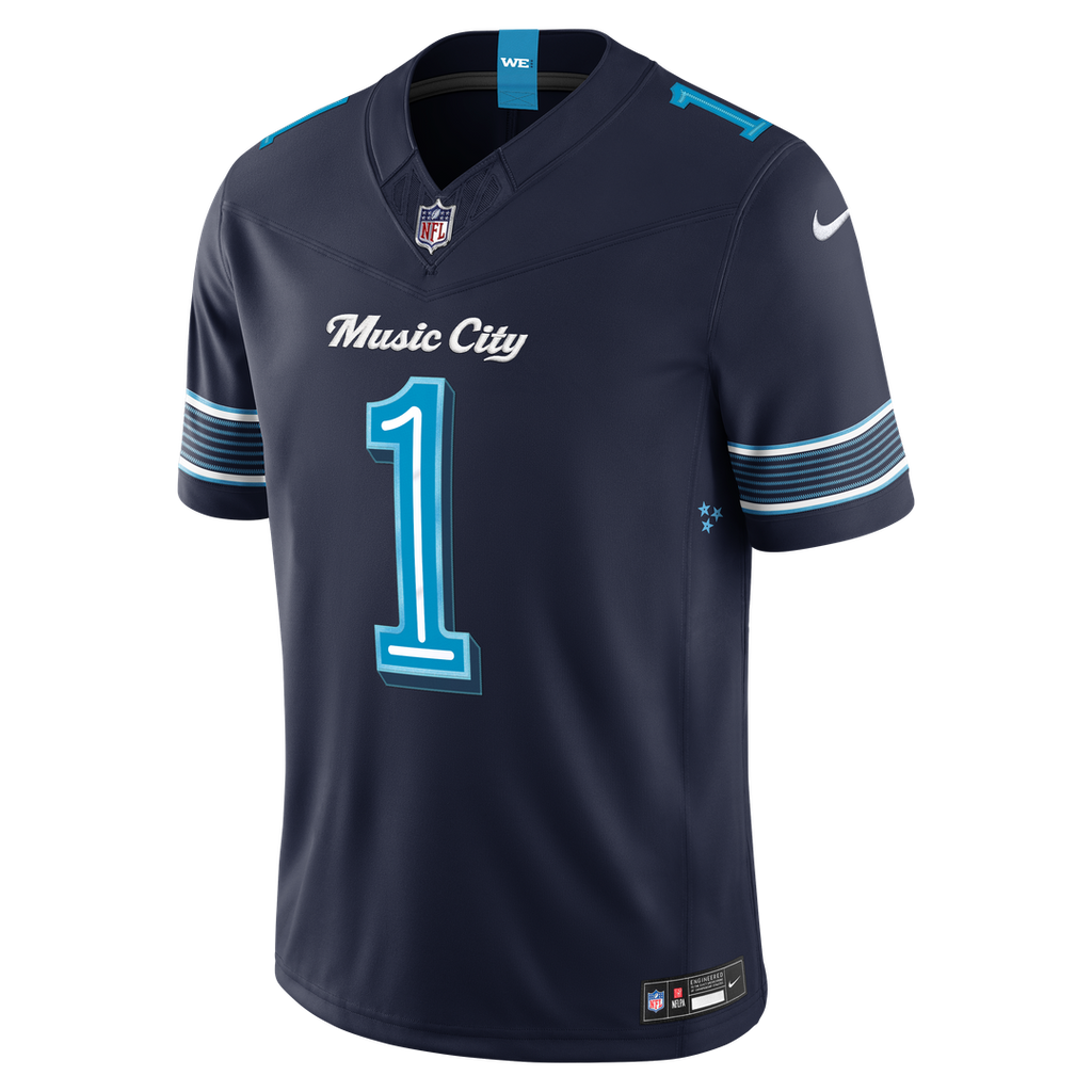 Cameron Ward Tennessee Titans 2026 Rivalries Collection Stitched Jersey - Navy