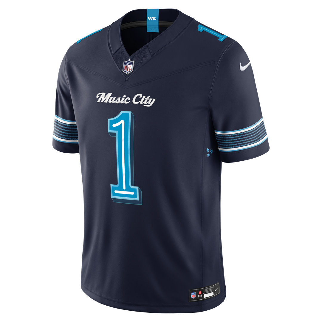 Cameron Ward Tennessee Titans 2026 Rivalries Collection Stitched Jersey - Navy
