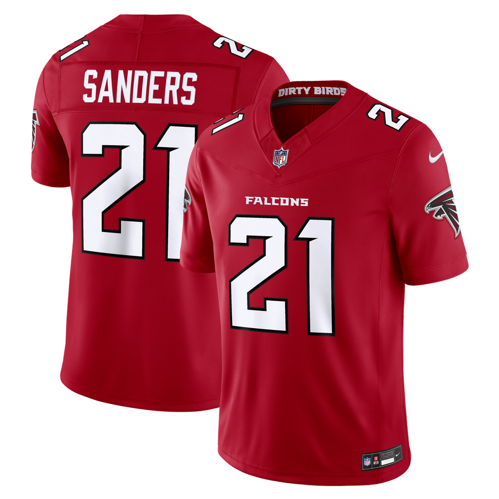 Deion Sanders Atlanta Falcons Team Stitched Retired Jersey - Red