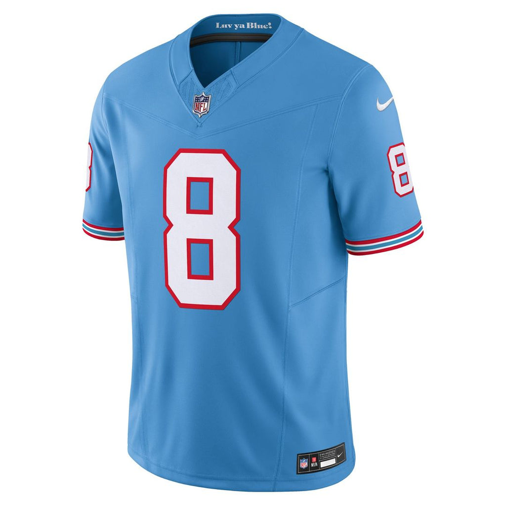 Will Levis Tennessee Titans Alternate Oilers Throwback Jersey - Light Blue