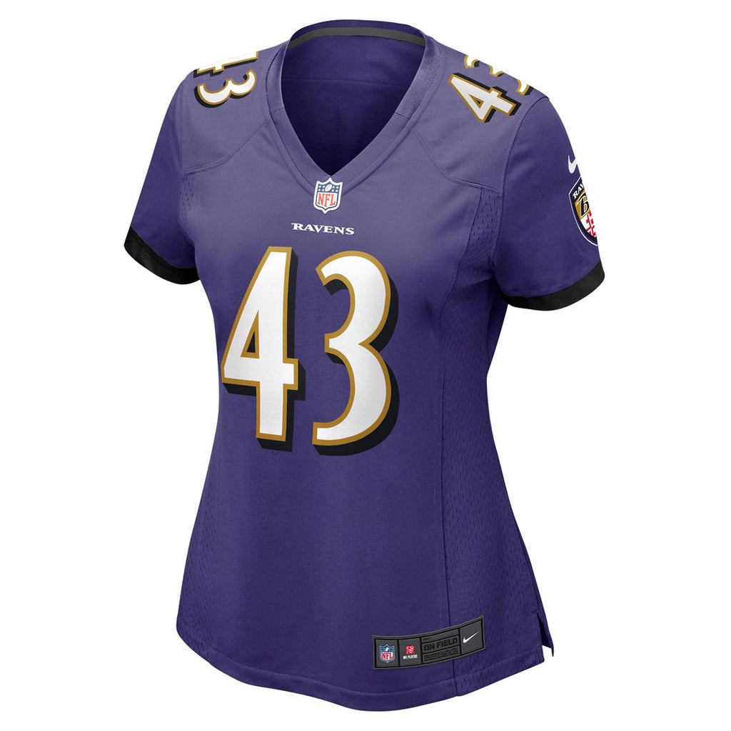 Justice Hill Baltimore Ravens Women's Jersey - Purple