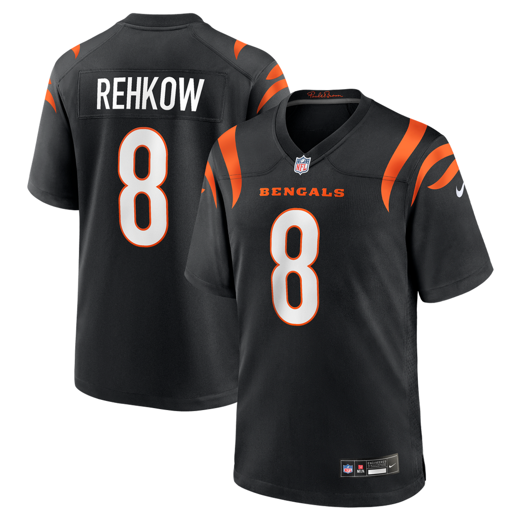 Ryan Rehkow Cincinnati Bengals Jersey - Black