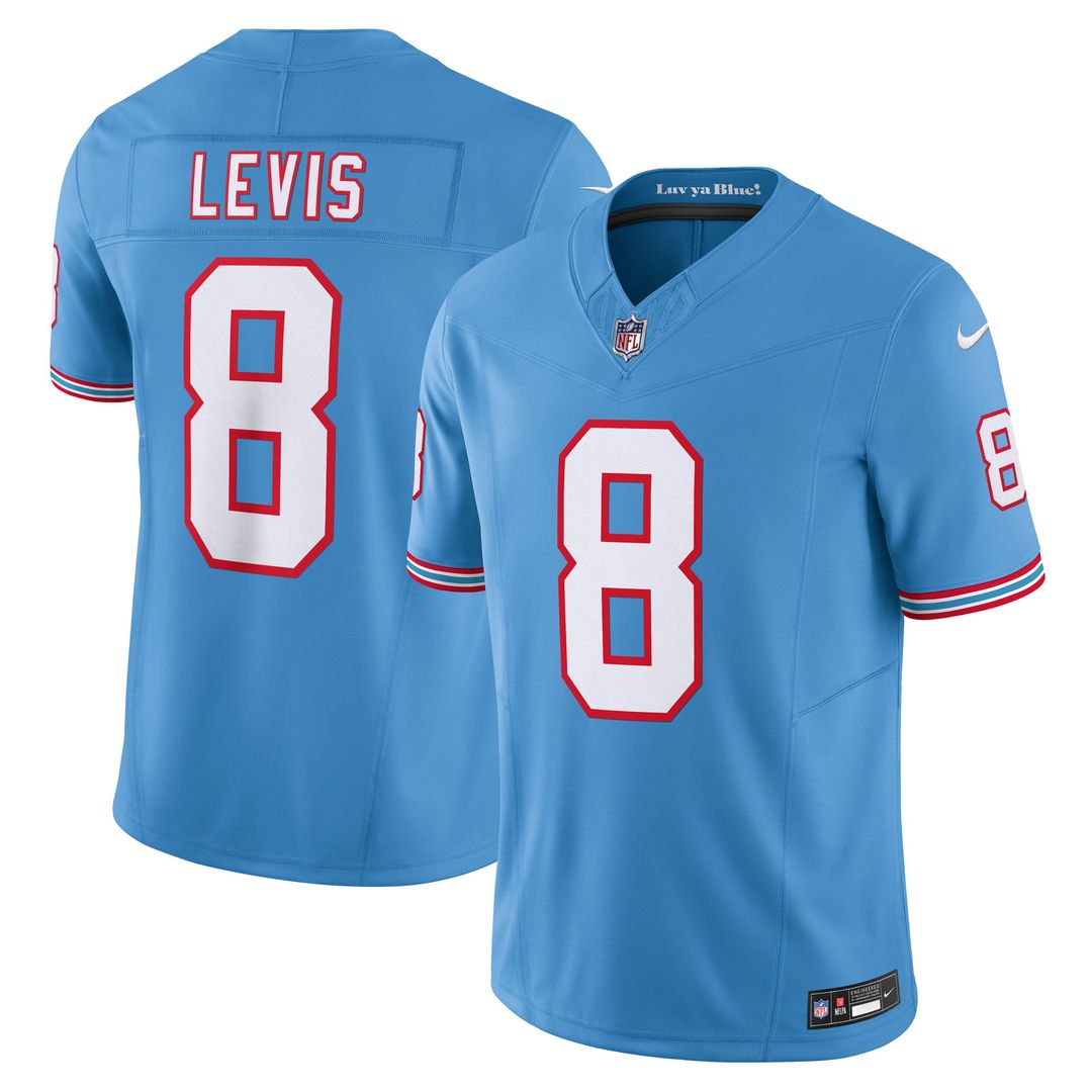 Will Levis Tennessee Titans Alternate Oilers Throwback Jersey - Light Blue