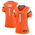 Number 1 Bride Denver Broncos Women's Jersey - Orange