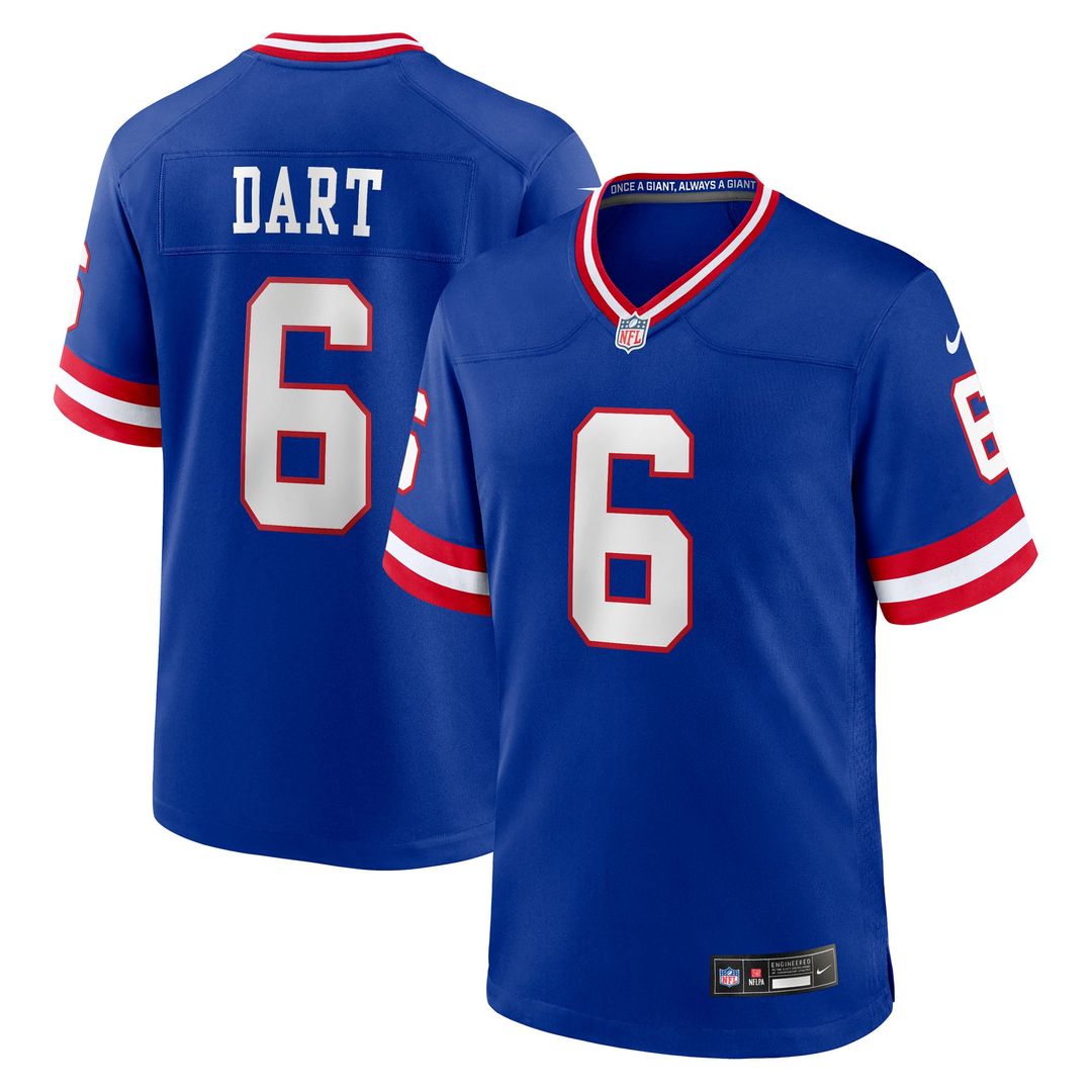 Jaxson Dart New York Giants Alternate 2 Classic Jersey - Royal