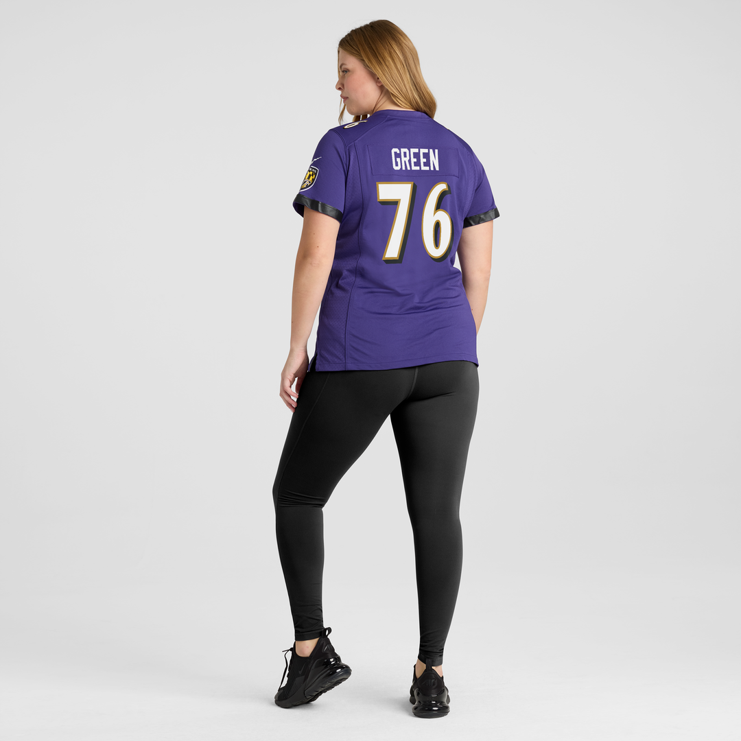 Kenyon Green Baltimore Ravens Women's Team Jersey - Purple
