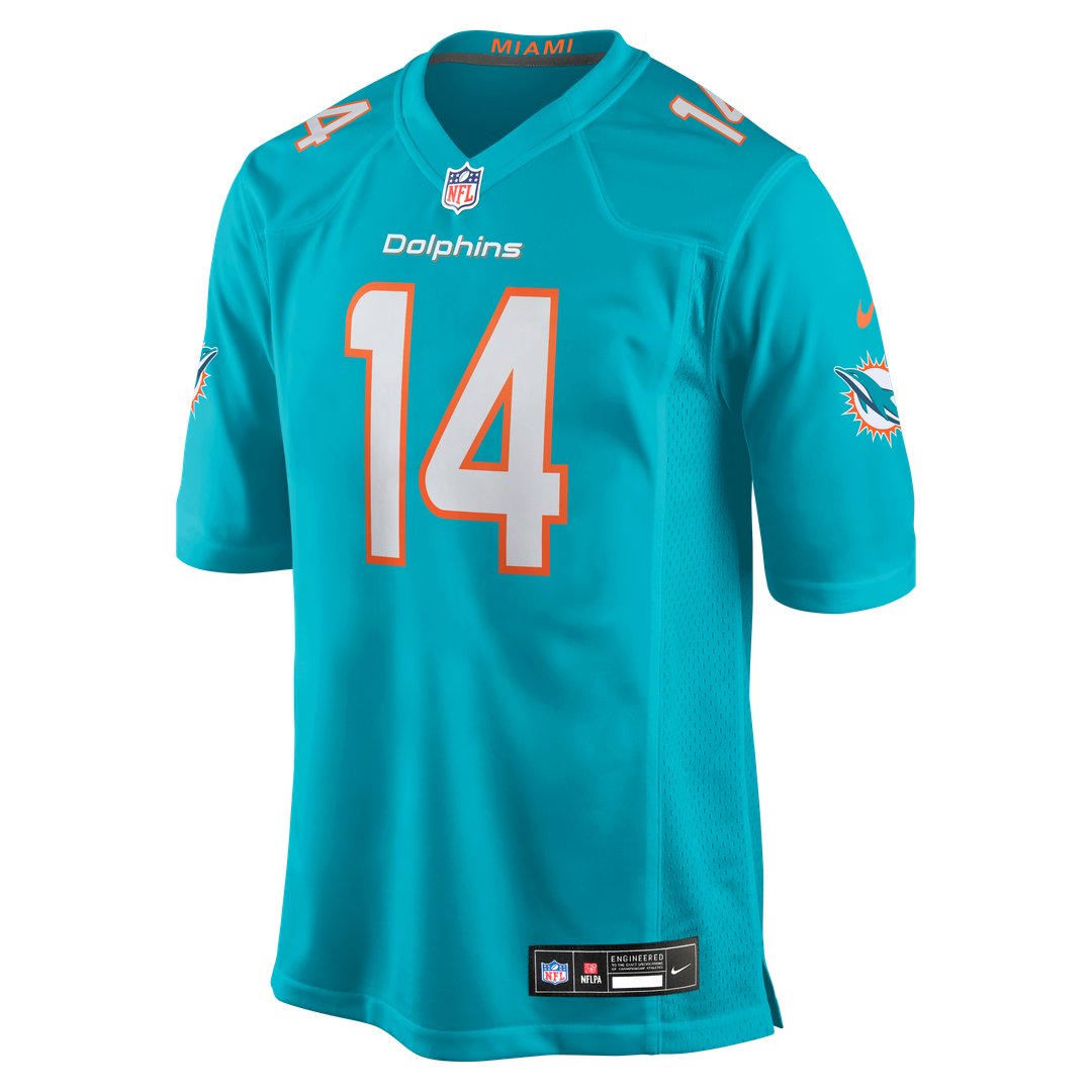 Quinn Ewers Miami Dolphins Team Jersey - Aqua