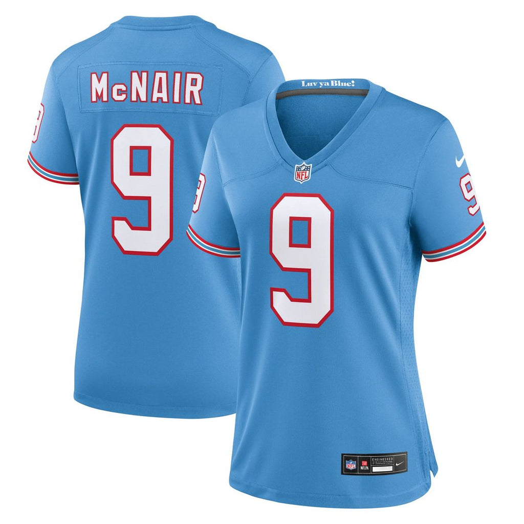Steve McNair Tennessee Titans Women's Game Retired Player Jersey - Navy