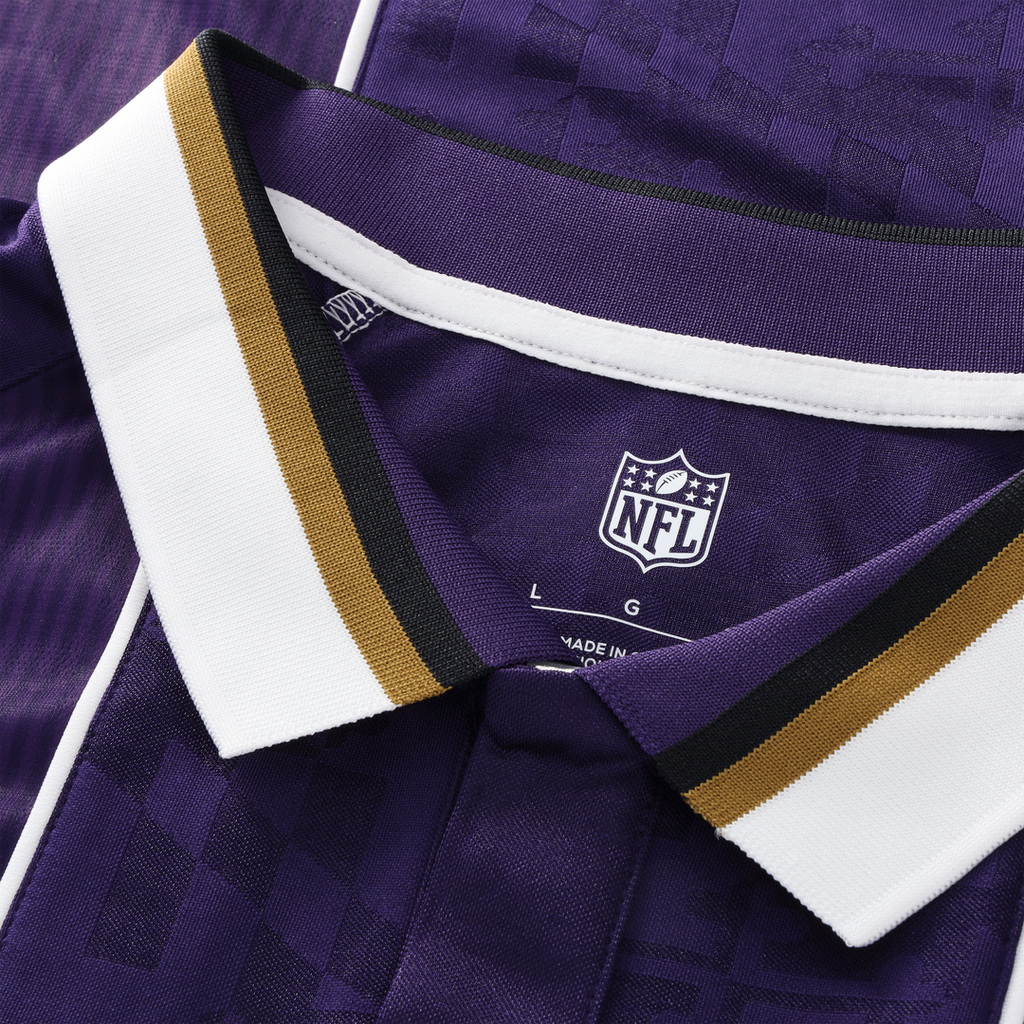 Baltimore Ravens Youth Football x Football Collared Fan Top - Purple