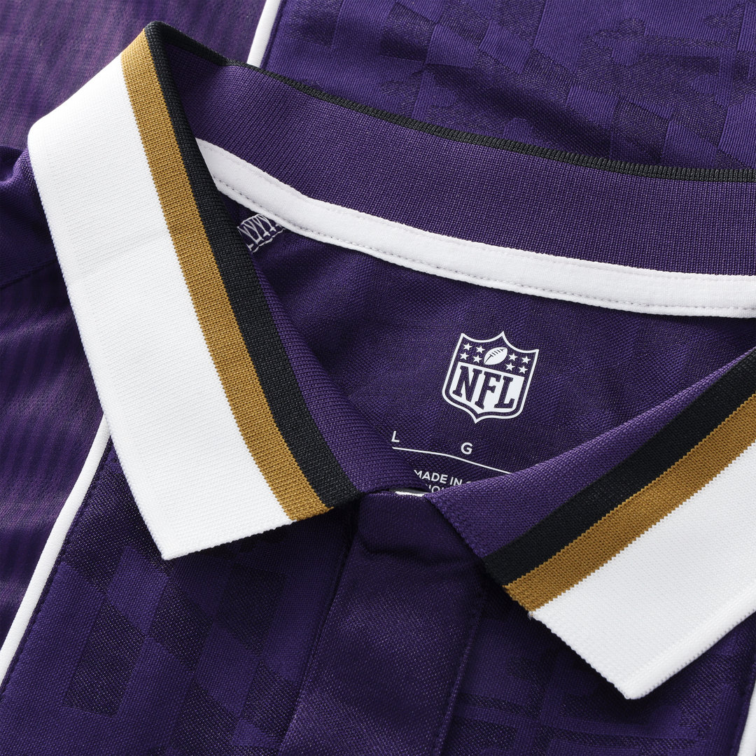 Baltimore Ravens Youth Football x Football Collared Fan Top - Purple