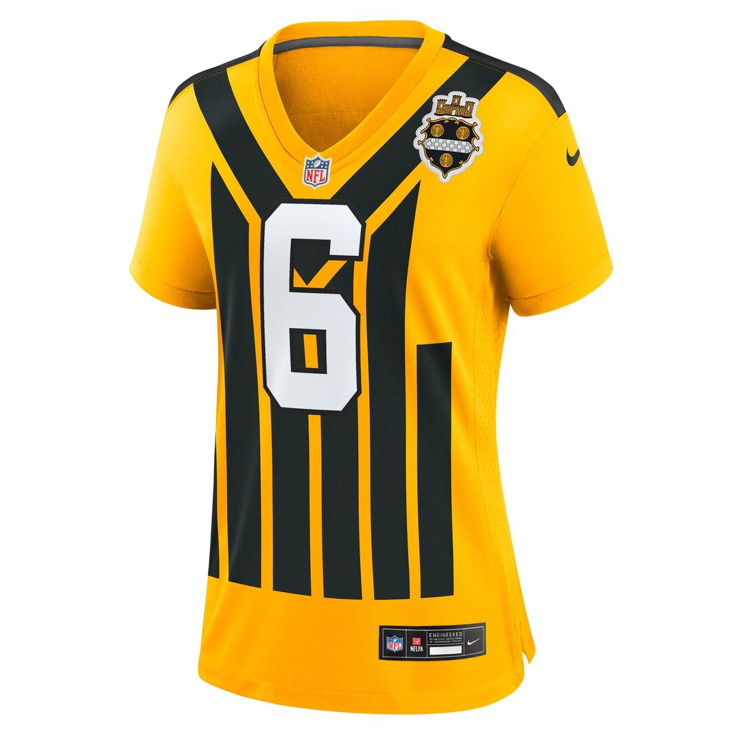 Patrick Queen Pittsburgh Steelers Women's Alternate 1933 Throwback Jersey - Gold