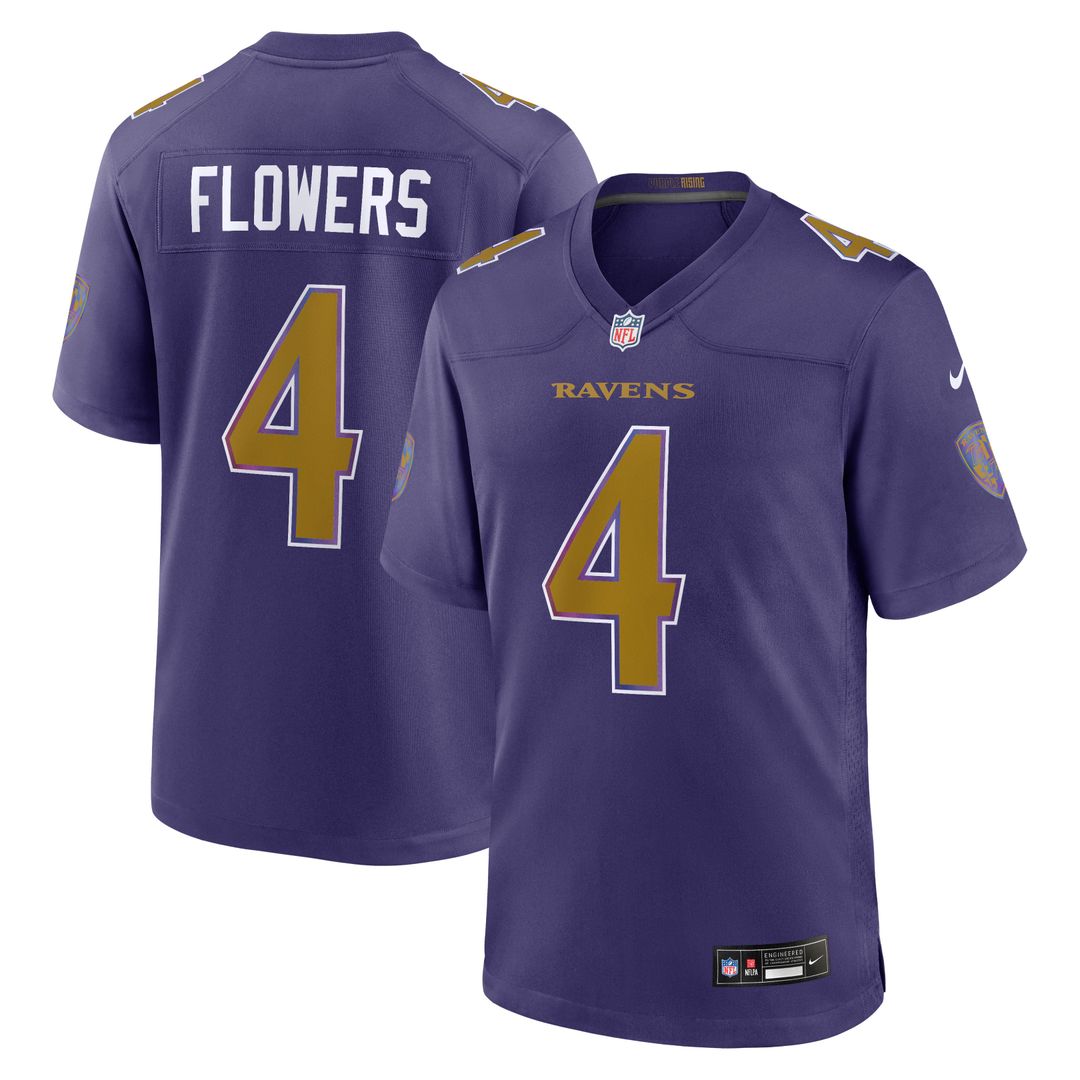 Zay Flowers Baltimore Ravens Alternate Jersey - Purple