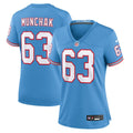 Mike Munchak Tennessee Titans Women's Oilers Throwback Retired Player Jersey - Light Blue