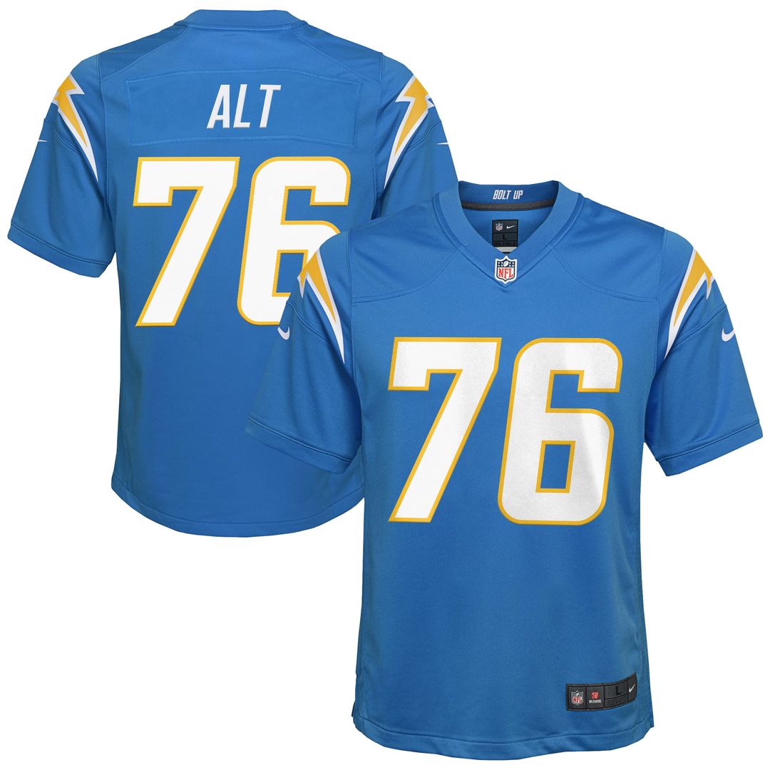 Joe Alt Los Angeles Chargers Youth Jersey - Powder Blue