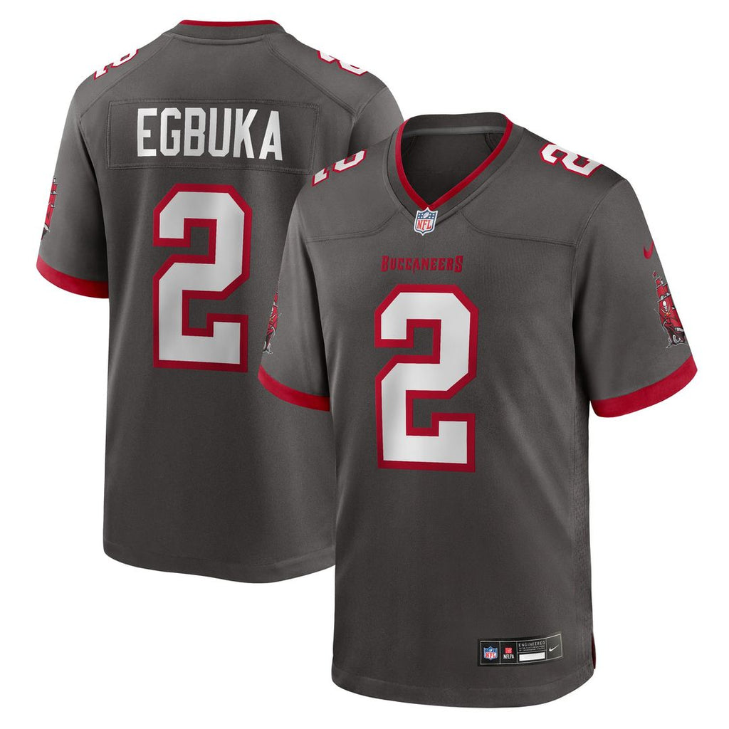 Emeka Egbuka Tampa Bay Buccaneers Alternate Jersey - Pewter