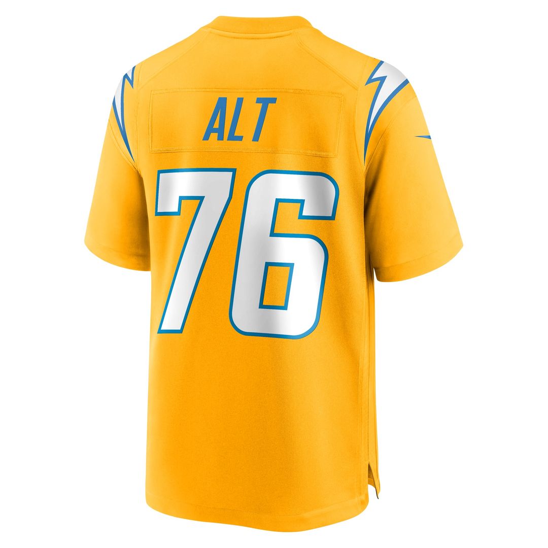 Joe Alt Los Angeles Chargers Alternate Charger Power Jersey - Gold